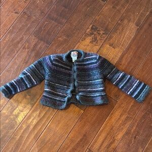 Tally Ho • Kids 100% Wool Stripped Cardigan